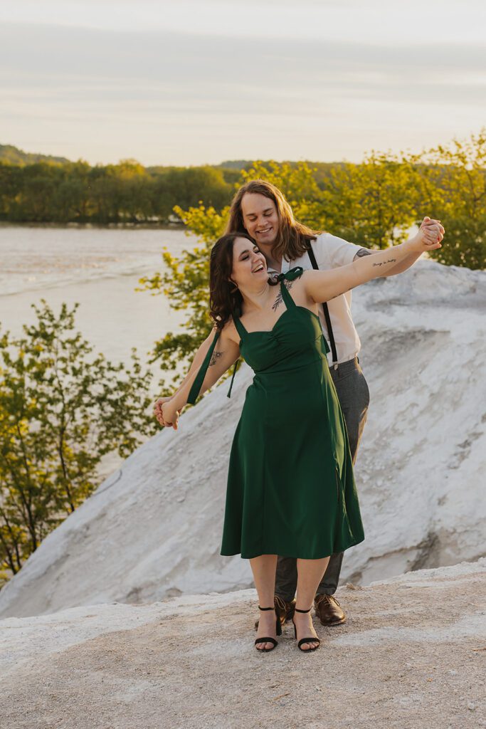 Sweet and playful White Cliffs of Conoy Engagement Photos
