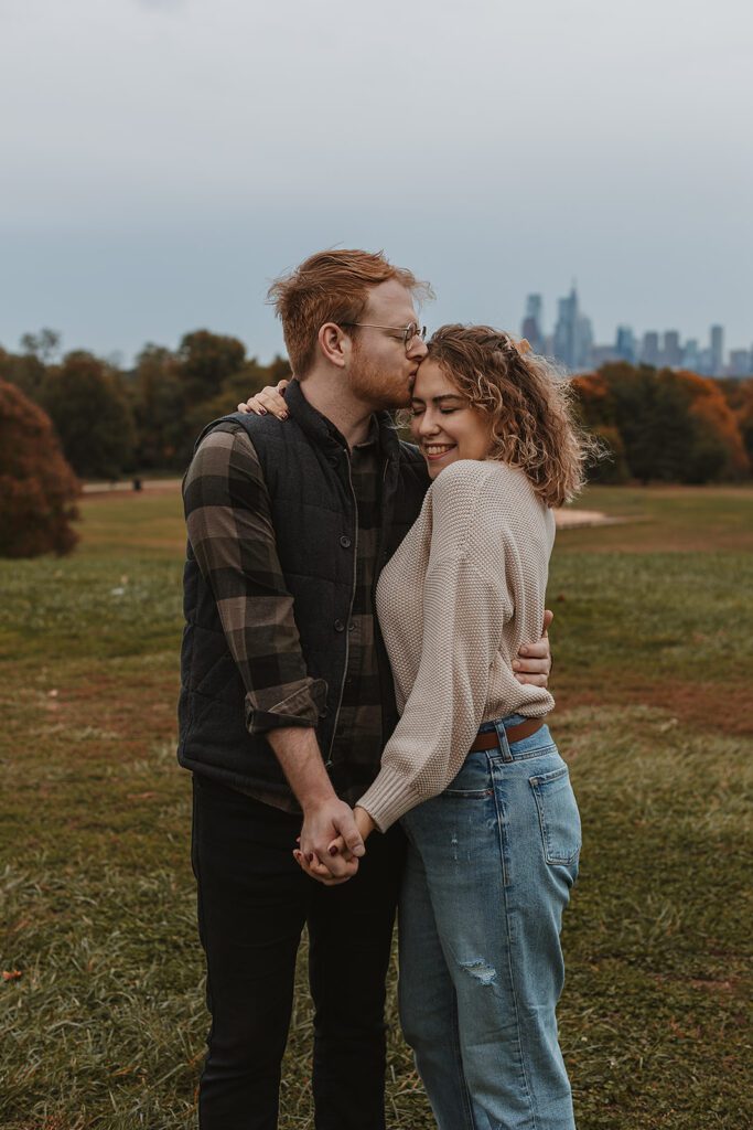 Fun and playful engagement photos in philadelphia