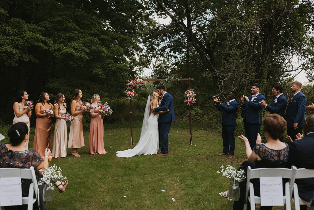 Intimate backyard wedding ceremony in NJ