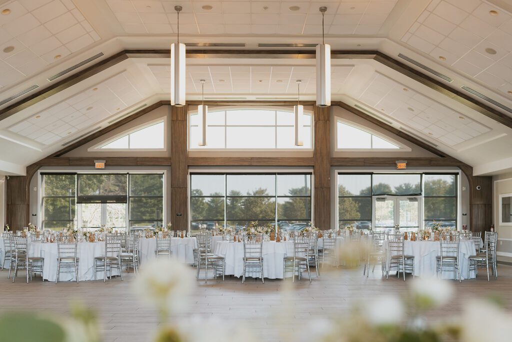 Elegant Mercer boathouse wedding decor