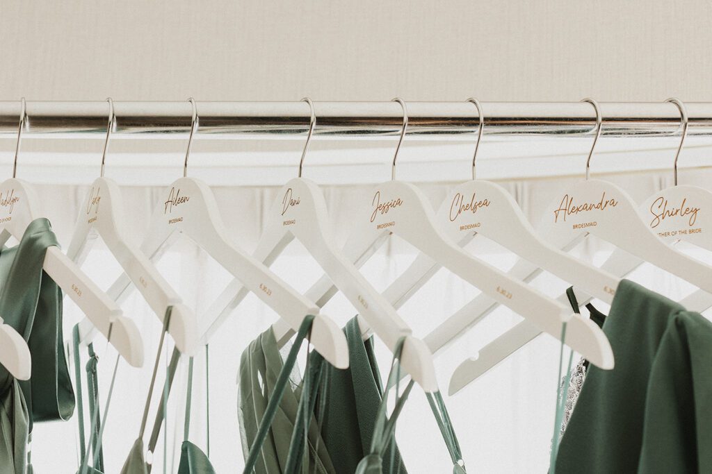 custom bridesmaid dress hangers