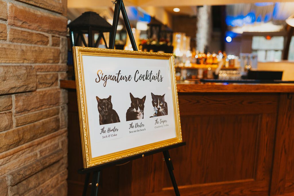 signature cocktails wedding menu