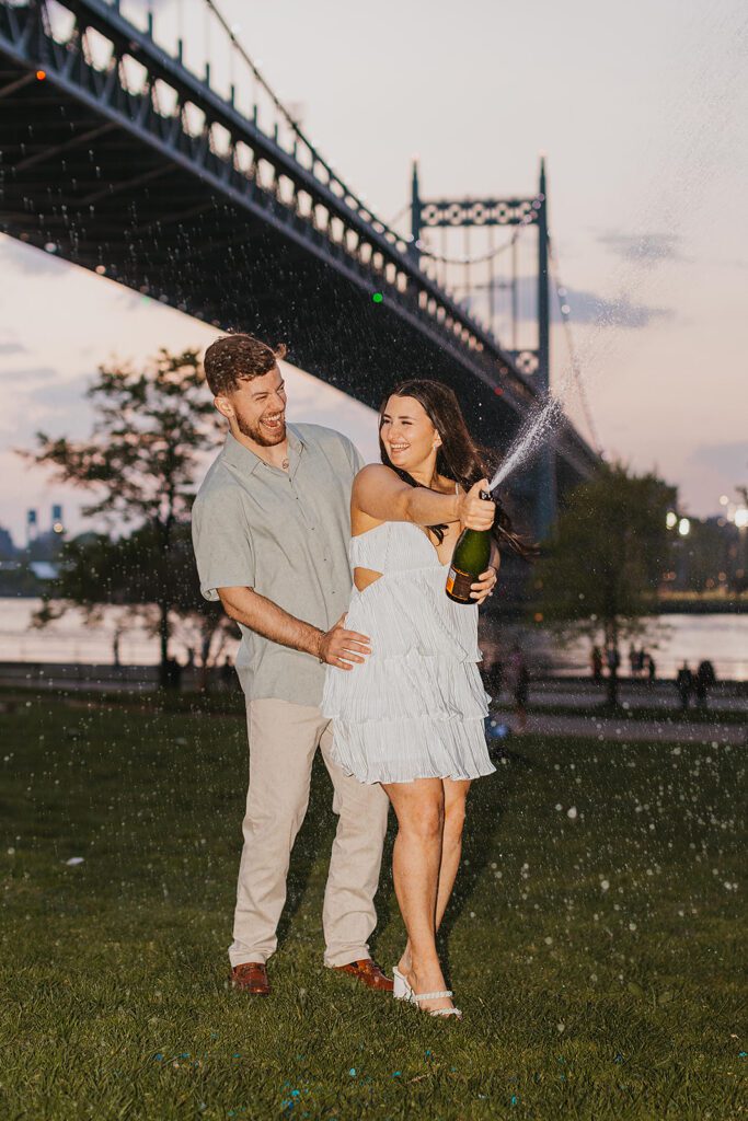 playful couple in nyc