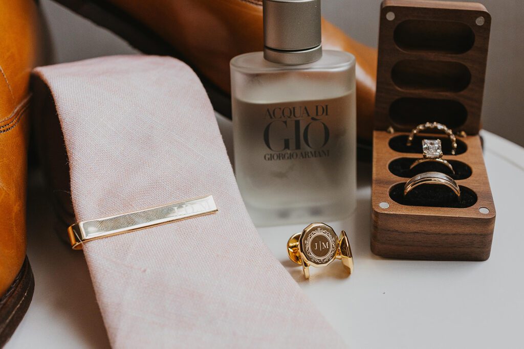 elegant wedding detail flatlay