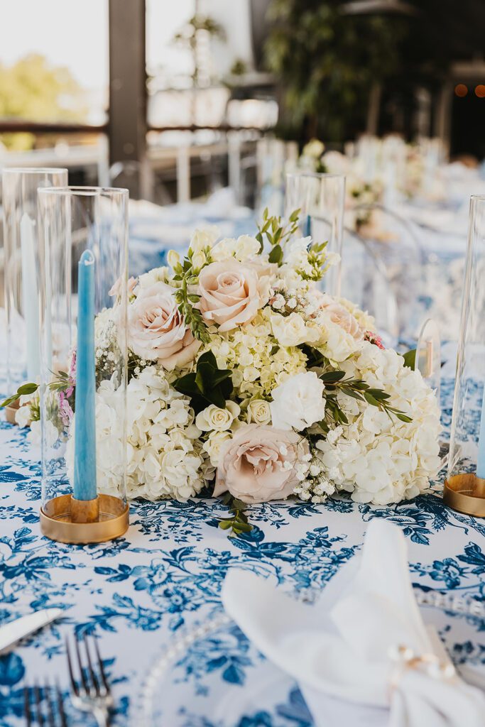 boat wedding reception set up in Moshulu