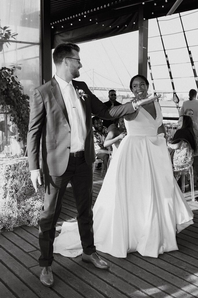 bride and groom first dance