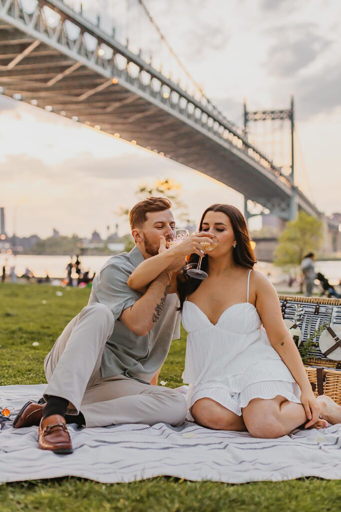 New York City engagement photos in Astoria Park