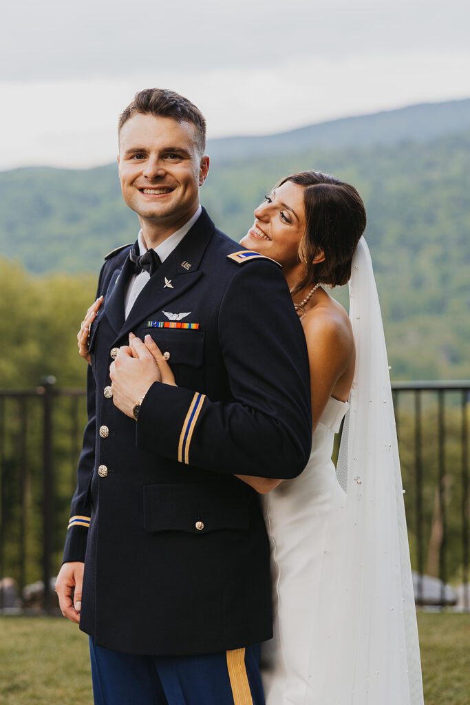 beautiful bride and groom during their Stroudsmoor Country Inn wedding